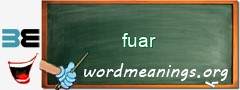 WordMeaning blackboard for fuar